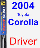 Driver Wiper Blade for 2004 Toyota Corolla - Vision Saver