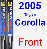 Front Wiper Blade Pack for 2005 Toyota Corolla - Vision Saver