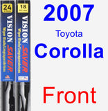 Front Wiper Blade Pack for 2007 Toyota Corolla - Vision Saver