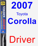 Driver Wiper Blade for 2007 Toyota Corolla - Vision Saver