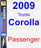 Passenger Wiper Blade for 2009 Toyota Corolla - Vision Saver