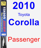 Passenger Wiper Blade for 2010 Toyota Corolla - Vision Saver