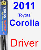 Driver Wiper Blade for 2011 Toyota Corolla - Vision Saver