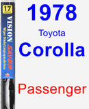 Passenger Wiper Blade for 1978 Toyota Corolla - Vision Saver