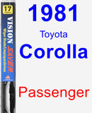 Passenger Wiper Blade for 1981 Toyota Corolla - Vision Saver