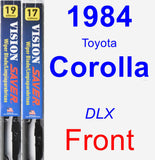 Front Wiper Blade Pack for 1984 Toyota Corolla - Vision Saver