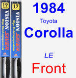 Front Wiper Blade Pack for 1984 Toyota Corolla - Vision Saver