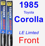 Front Wiper Blade Pack for 1985 Toyota Corolla - Vision Saver