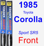 Front Wiper Blade Pack for 1985 Toyota Corolla - Vision Saver