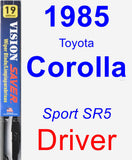 Driver Wiper Blade for 1985 Toyota Corolla - Vision Saver