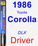 Driver Wiper Blade for 1986 Toyota Corolla - Vision Saver