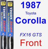 Front Wiper Blade Pack for 1987 Toyota Corolla - Vision Saver