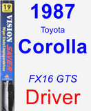 Driver Wiper Blade for 1987 Toyota Corolla - Vision Saver