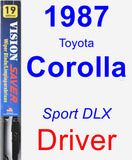 Driver Wiper Blade for 1987 Toyota Corolla - Vision Saver