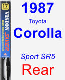 Rear Wiper Blade for 1987 Toyota Corolla - Vision Saver