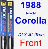 Front Wiper Blade Pack for 1988 Toyota Corolla - Vision Saver