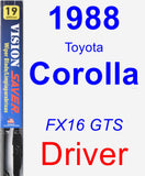 Driver Wiper Blade for 1988 Toyota Corolla - Vision Saver