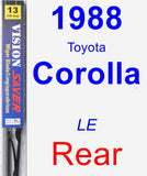 Rear Wiper Blade for 1988 Toyota Corolla - Vision Saver