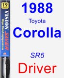 Driver Wiper Blade for 1988 Toyota Corolla - Vision Saver