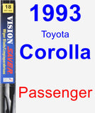 Passenger Wiper Blade for 1993 Toyota Corolla - Vision Saver