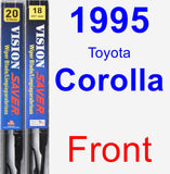 Front Wiper Blade Pack for 1995 Toyota Corolla - Vision Saver