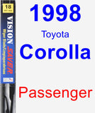 Passenger Wiper Blade for 1998 Toyota Corolla - Vision Saver