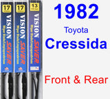 Front & Rear Wiper Blade Pack for 1982 Toyota Cressida - Vision Saver