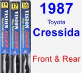 Front & Rear Wiper Blade Pack for 1987 Toyota Cressida - Vision Saver