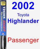 Passenger Wiper Blade for 2002 Toyota Highlander - Vision Saver