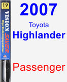 Passenger Wiper Blade for 2007 Toyota Highlander - Vision Saver