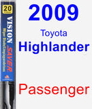 Passenger Wiper Blade for 2009 Toyota Highlander - Vision Saver