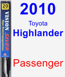 Passenger Wiper Blade for 2010 Toyota Highlander - Vision Saver