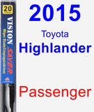 Passenger Wiper Blade for 2015 Toyota Highlander - Vision Saver