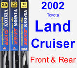 Front & Rear Wiper Blade Pack for 2002 Toyota Land Cruiser - Vision Saver