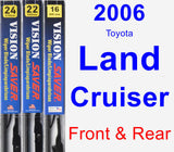 Front & Rear Wiper Blade Pack for 2006 Toyota Land Cruiser - Vision Saver