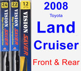 Front & Rear Wiper Blade Pack for 2008 Toyota Land Cruiser - Vision Saver