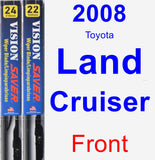 Front Wiper Blade Pack for 2008 Toyota Land Cruiser - Vision Saver