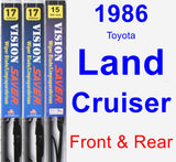 Front & Rear Wiper Blade Pack for 1986 Toyota Land Cruiser - Vision Saver