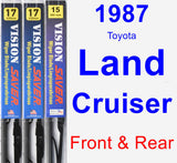 Front & Rear Wiper Blade Pack for 1987 Toyota Land Cruiser - Vision Saver