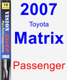 Passenger Wiper Blade for 2007 Toyota Matrix - Vision Saver