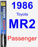 Passenger Wiper Blade for 1986 Toyota MR2 - Vision Saver