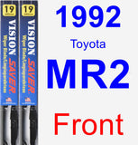 Front Wiper Blade Pack for 1992 Toyota MR2 - Vision Saver