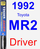 Driver Wiper Blade for 1992 Toyota MR2 - Vision Saver