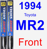 Front Wiper Blade Pack for 1994 Toyota MR2 - Vision Saver