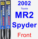 Front Wiper Blade Pack for 2002 Toyota MR2 Spyder - Vision Saver