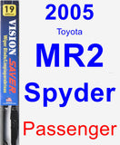 Passenger Wiper Blade for 2005 Toyota MR2 Spyder - Vision Saver