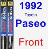 Front Wiper Blade Pack for 1992 Toyota Paseo - Vision Saver