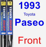 Front Wiper Blade Pack for 1993 Toyota Paseo - Vision Saver