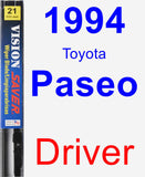 Driver Wiper Blade for 1994 Toyota Paseo - Vision Saver