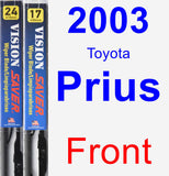 Front Wiper Blade Pack for 2003 Toyota Prius - Vision Saver